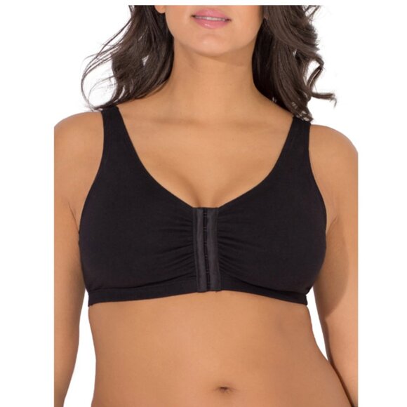 Fruit of The Loom Women's Comfort Front Close Cotton Sports Bra, 2 Pack (36) - Picture 2 of 6